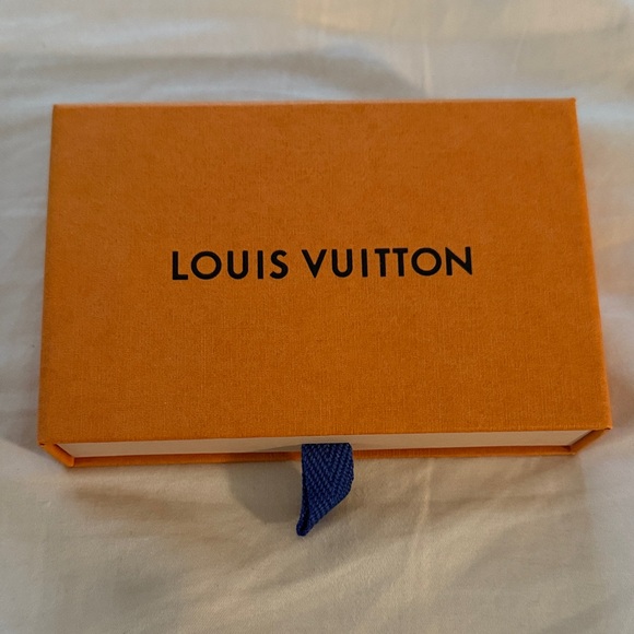 Louis Vuitton Accessories - Louis Vuitton Vibrant Orange Box with Blue Tab